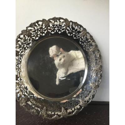 Silver Tray With Grape Bunches