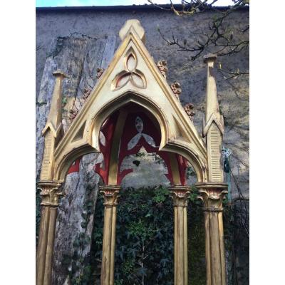 Gilded Wood Sculpture N’est, XIXème Century