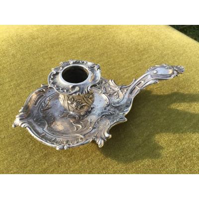 Hand Candlestick, Silver, Louis XV Style