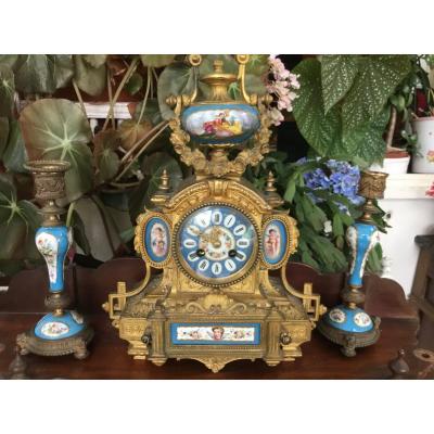 Fireplace Trim With Porcelain Plates, Nap III