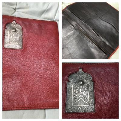 Reread, Leather And Silver Document Holder