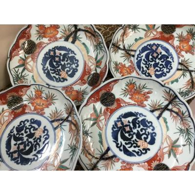Small Porcelain Dishes Imari Japan, XIXth