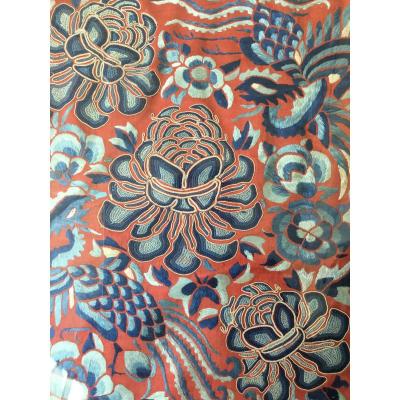 Chinese Embroidery On Silk At Blind Point, Framed Nineteenth