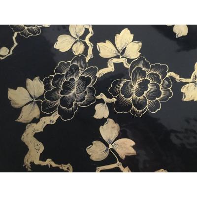 Large Faience Cup Japanese Decor Gold And Silver