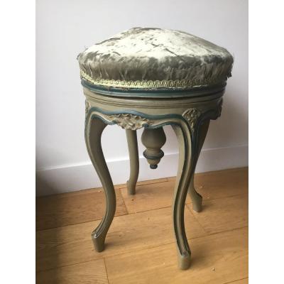 Tabouret De Piano Laqué De Style Louis XVI