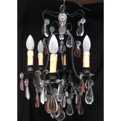 Three Colors Chandelier, Circa 1900