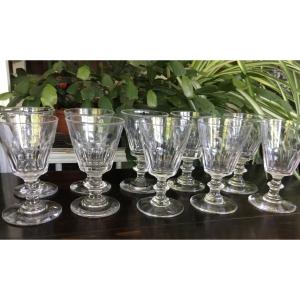 The 10  Small Crystal Cut Pans Glasses