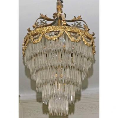 Louis XVI Style Chandeliers , 5 Rawls Of Cristals