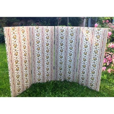 Medium Size Screen Covered With Double Sided Fabrics