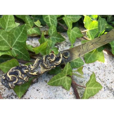 Letters Knife With Monkeys, Japan, Edo Period