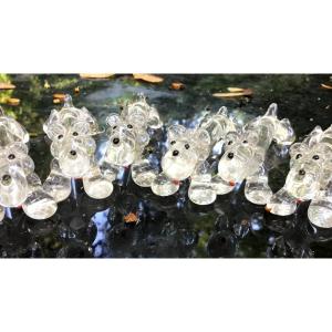 Glass Dog Knife Holder Suite