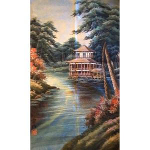 Silk Thread Embroidery, Japan, XXth