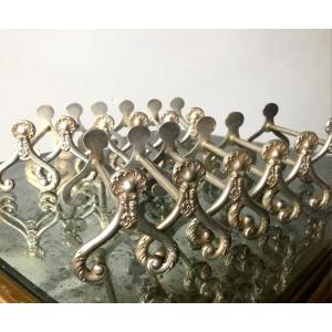 12 Boulenger Knife Holders, Louis XV Style Shell Decor