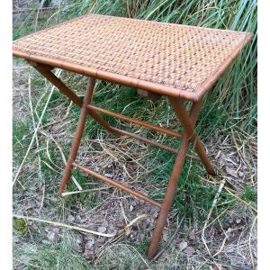 Table D’appoint Pliante Piétement Bambou 