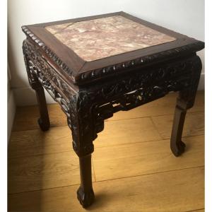Bolster In Iron Wood And Marble Top - China XIXth