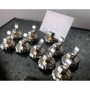 The Suite Of 10 Menu Holder Bristol Holder In Silver Metal