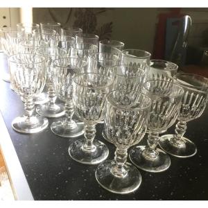 22 Port Glasses In Cut Crystal