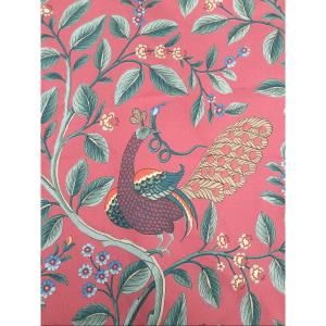 The Pair Of Curtains With Fantastic Birds