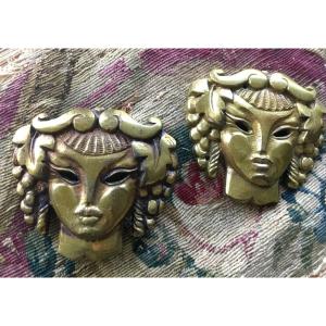 The Pair Of 1950s Furnishing Bronzes