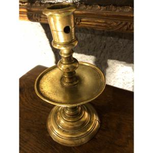 Bronze Candlestick Said Heemskerk Holland XVII Eme Century