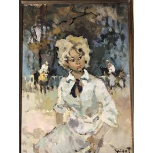 Pierre Grisot (1911-1995) "katerine" French School Of The 20th Century 