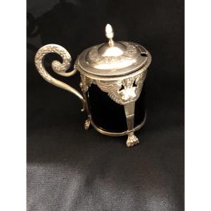 Paris 1809 - Solid Silver Mustard Pot, Empire Period