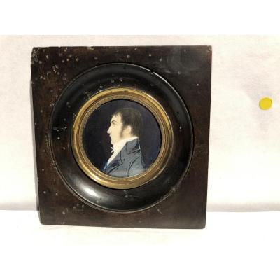 Miniature On Ivory Time Early XIX Eme Century