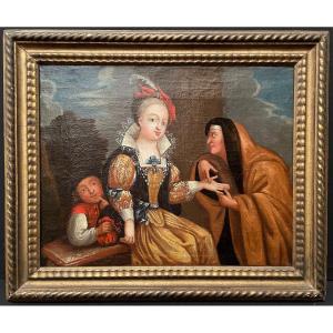 Painting  The Fortune Teller Eighteenth Century