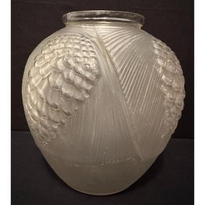 Art Deco Vase With Pine Cones By Henri Dieupart Circa 1925