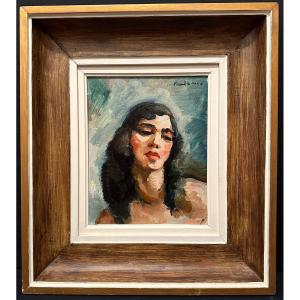 Painting Portrait Of A Woman By Charles Picart Le Doux