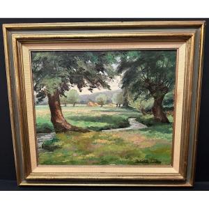 Paulémile Pissarro Painting The Stream