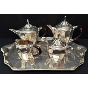 Art Deco Silver Metal Coffee Server By Roux Marquiand Et Gallia 1930