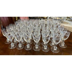 51 Cléo Model Crystal Glasses By Saint Louis