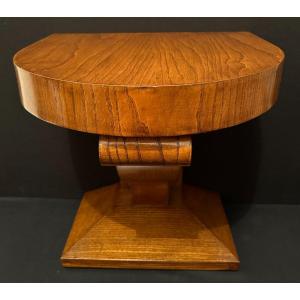 Bedside Small Console Low Stool Wood Design 1940 - 1950 In Taste Of Jules Leleu