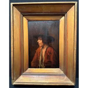 Dutch School 18th Century Young Boy Fisherman After Rembrandt