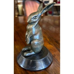 Small Bronze Sculpture Hare By Georges Raoul Garreau 20th Century