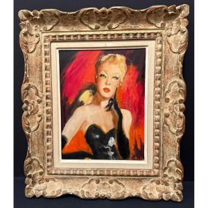 Portrait Painting Of A Woman From Madrid In Paris By Vicente Cristellys
