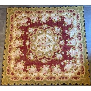 Aubusson Carpet From The Napoleon III Era, 19th Century