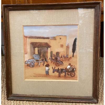 Watercolor Via Appia 1936 By Douking