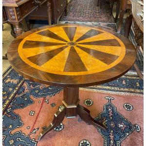 Round Pedestal Table With Tilting Top Mahogany And Ash Directoire Period Eighteenth Century