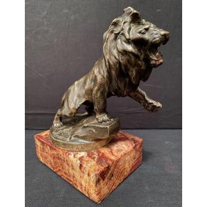 Bronze Lion Peugeot Mascot By Maurice  Marx  Foundeur Camus Paris