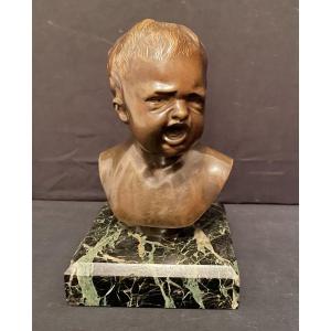 Bronze Jean Qui Pleure After Houdon 15 Cm Cast Iron XIXth Century