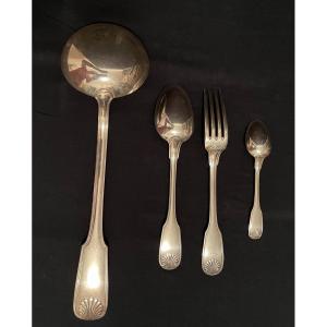Christofle Cutlery Set 37 Pieces Model Vendôme Shell