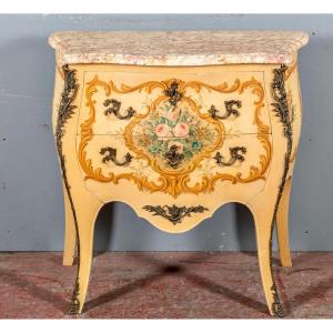 Commode En Bois Peinte Style Lxv 