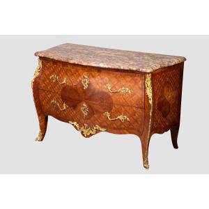 Lxv Style Marquetry Chest Of Drawers 