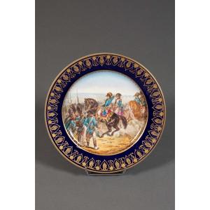 Porcelain Plate Decorated With A Napoleonic Scene
