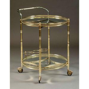 Circular, Gilded Brass Trolley 