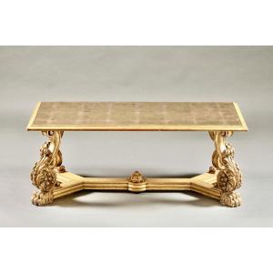 Table Basse En Bois Dorée