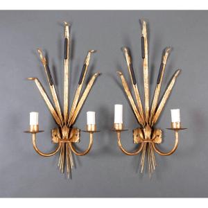 Pair Of Wall Sconces, Spain, 1960