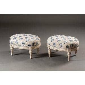 Pair Of Footrests Stamped By Jean Mocque In Paris